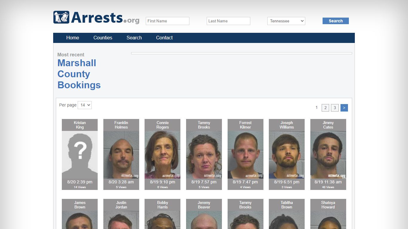 Marshall County Arrests and Inmate Search